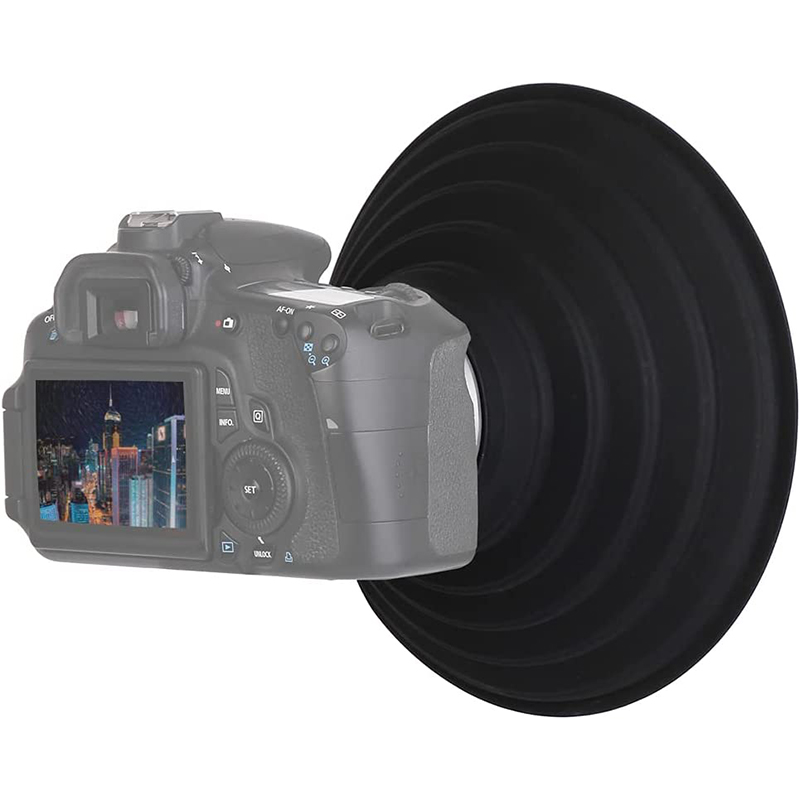 Easy Hood Silicone Lens Hood for Diameter 50-70mm Lens, Anti-Reflective Collapsible Reversible Lens Shade for Nikon Canon Sony Camera Lens