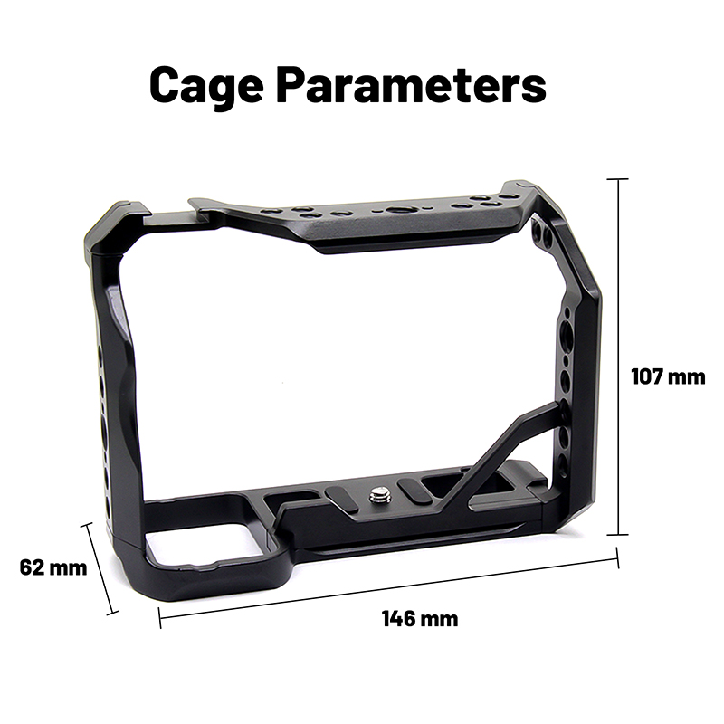 Easy Hood Camera Cage for Sony Alpha 7Ⅳ A7Ⅳ A7M4 ILCE-7M4 Camera, Aluminum Stabilizer with Cold Shoe, 1/4