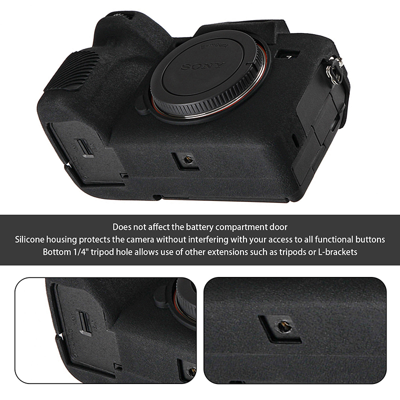 Easy Hood Silicone Camera Case for Sony A7R V Digital Camera, Soft Silicone Protective Body Cover Skin for Sony A7R5 Camera Protector