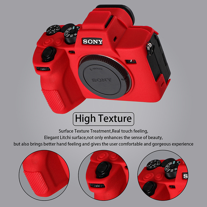 Easy Hood Silicone Camera Case for Sony A7R V Digital Camera, Soft Silicone Protective Body Cover Skin for Sony A7R5 Camera Protector