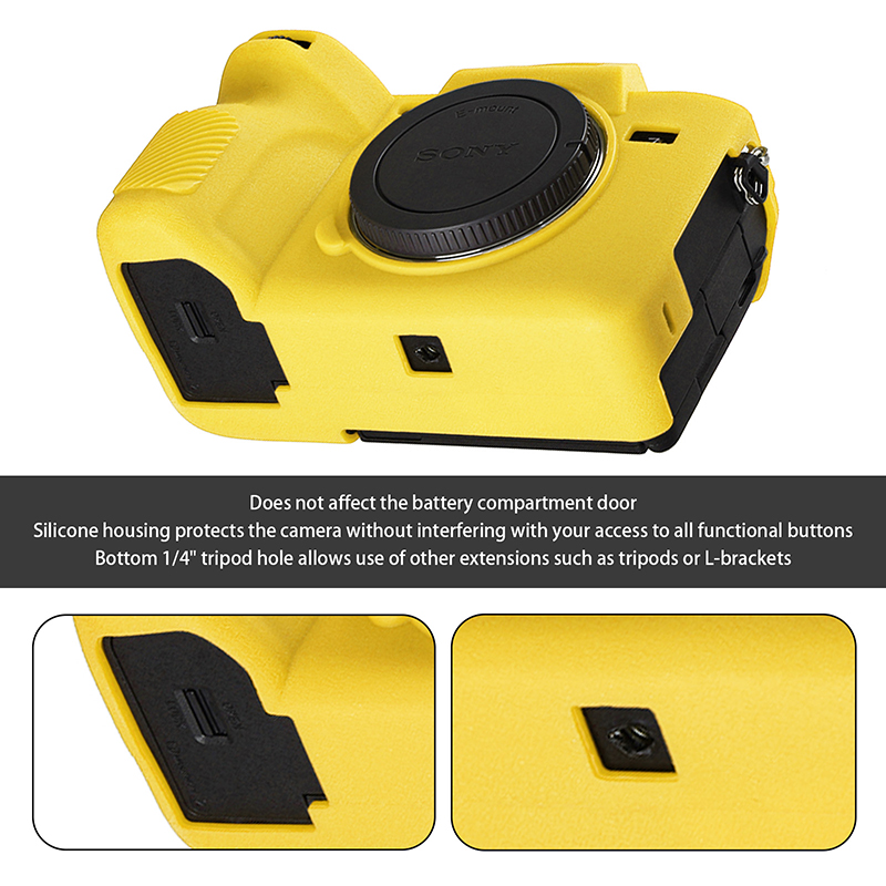 Easy Hood Silicone Camera Case for Sony A7R V Digital Camera, Soft Silicone Protective Body Cover Skin for Sony A7R5 Camera Protector