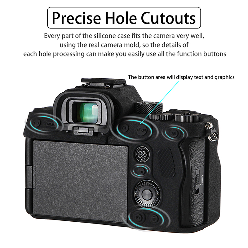 Easy Hood Silicone Camera Case for Sony A7R V Digital Camera, Soft Silicone Protective Body Cover Skin for Sony A7R5 Camera Protector