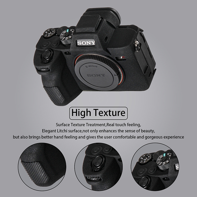 Easy Hood Silicone Camera Case for Sony A7R V Digital Camera, Soft Silicone Protective Body Cover Skin for Sony A7R5 Camera Protector