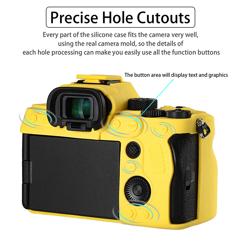 Easy Hood Silicone Camera Case for Sony A7R V Digital Camera, Soft Silicone Protective Body Cover Skin for Sony A7R5 Camera Protector