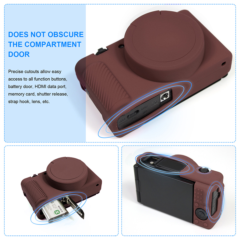 Easy Hood Camera Case for Sony ZV-1 Removable Lens Cover, Soft Silicone Camera Cover Compatible with  Sony ZV1 ZV-1 Camera
