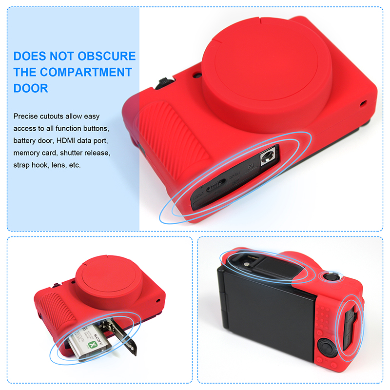 Easy Hood Camera Case for Sony ZV-1 Removable Lens Cover, Soft Silicone Camera Cover Compatible with  Sony ZV1 ZV-1 Camera