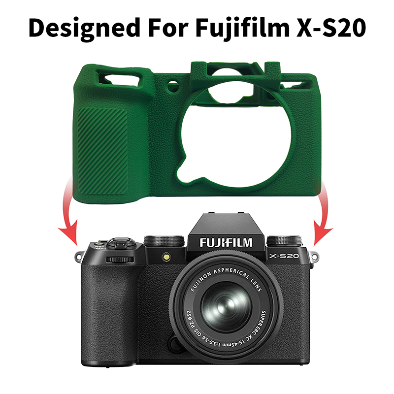 Easy Hood Case for Fujifilm X-S20 Fuji XS20 Digital Camera, Soft Silicone Camera Case Cover Anti-Scratch Slim Fit Body Skin Protector DSLR Camera Sleeve Protective Bag